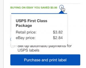 Buying and printing shipping on eBay saves money.