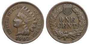 1902 Indian Head Penny in good condition front and back